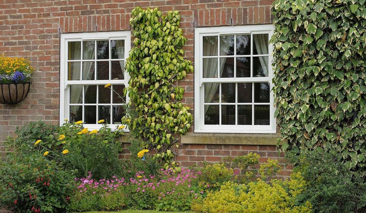 Siding Sash Windows of a home