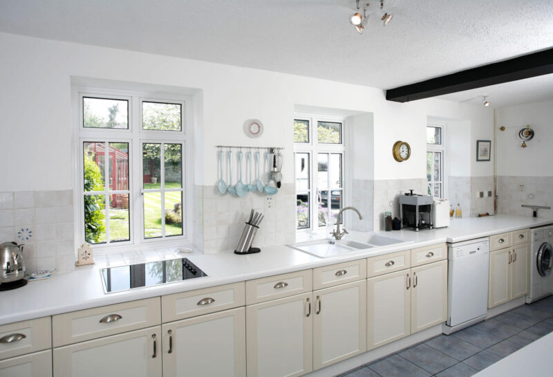 White windows seen from the interior