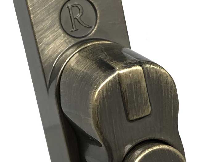 Regal hardware in Antique Bronze